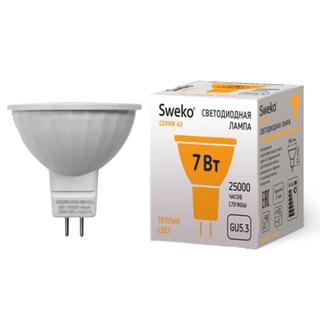 Светодиодная лампа Sweko 7Вт 3000К 560Лм GU5.3