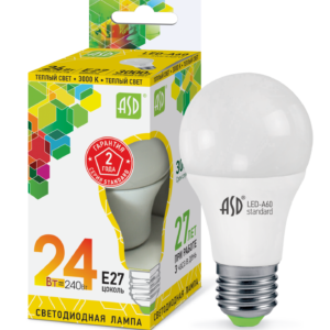 72tsk.ru - Лампа светодиодная LED-A60-standard 24Вт 160-260В Е27 3000К 2160Лм ASD