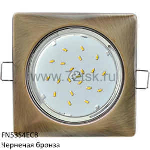 72tsk.ru - Светильник GX53 H4 Квадрат выпуклый Черненая бронза Ecola