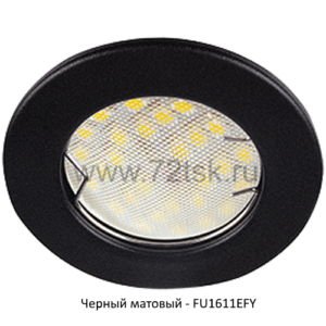 72tsk.ru - Светильник MR16 DL90 Плоский Черный матовый Ecola