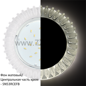 72tsk.ru - Светильник GX53 H4 LD5361 Круг с подсветкой Гребенка Фон матовый/Хром Ecola