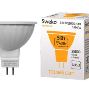 72tsk.ru - Лампа светодиодная 5Вт GU5.3 3000К 420Лм серия 42 38398 Sweko