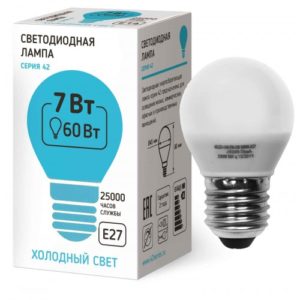 72tsk.ru - Лампа светодиодная Шар 7Вт Е27 4000К 600Лм серия 42 38456 Sweko