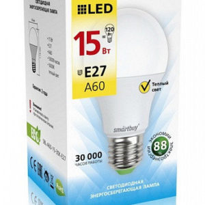 72tsk.ru - Светодиодная лампа Smartbuy LED-A60 15Вт 3000К 1500Лм E27