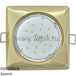 72tsk.ru - Светильник GX53 H4 Квадрат выпуклый Золото Ecola