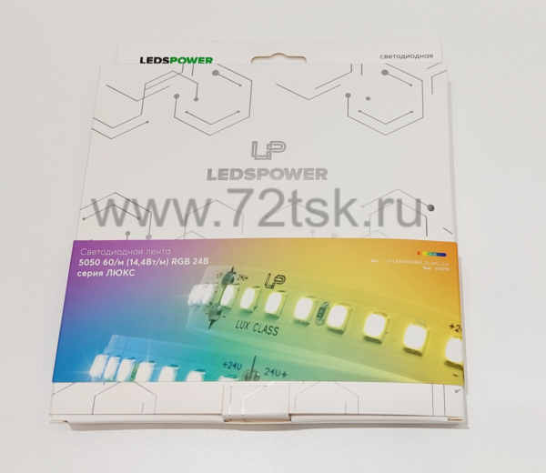 72tsk.ru - Лента светодиодная 14.4вт/м 24В IP20 60Led на метр RGB LUX LEDS POWER