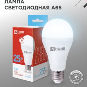 72tsk.ru - Лампа светодиодная LED-A65-VC 25Вт 230В Е27 6500К 2250Лм IN HOME