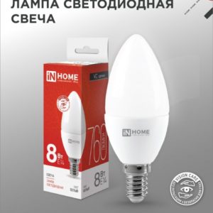 72tsk.ru - Лампа светодиодная LED-СВЕЧА-VC 8Вт Е14 4000К 600Лм in Home