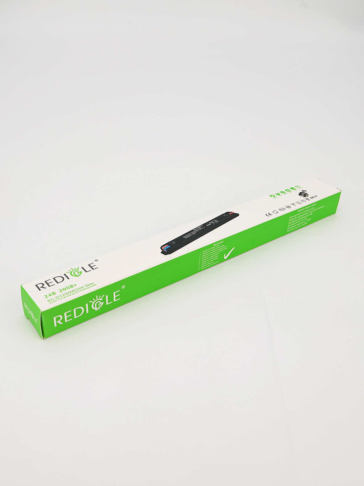 Блок питания Slim (ультратонкий) 200Вт. 24В IP20 245х25х2мм REDIGLE